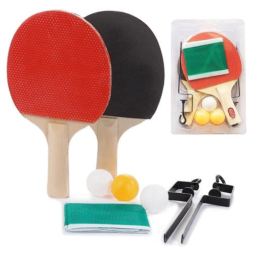Portable Retractable Ping Pong Post Net Rack Ping Pong Paddles Quality Table Tennis Rackets Set Ping Pong Training Adjustable Extending Net Rack Paddle Bats Sports  Accessories Racquet Bundle Kit