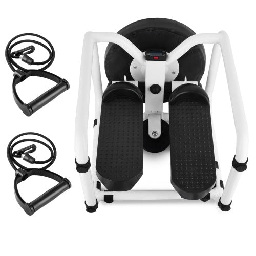 Multifunctional Mini Fitness Twist Stepper Electronic Display Home Exericse Workout Chair Seat with Resistance Bands Abdominal Training Push Up Fitness Equipment