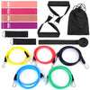 15Pcs Resistance Bands Set Workout Fintess Exercise Rehab Bands Loop Bands Tube Bands Door Anchor Ankle Straps Cushioned Handles