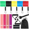 15Pcs Resistance Bands Set Workout Fintess Exercise Rehab Bands Loop Bands Tube Bands Door Anchor Ankle Straps Cushioned Handles