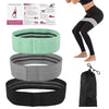 3 PCS Exercise Resistance Loop Bands with Storage Bag Elastic Booty Band Set for Yoga Home Gym Training