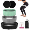 3 PCS Exercise Resistance Loop Bands with Storage Bag Elastic Booty Band Set for Yoga Home Gym Training