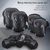 Knee Pads Set 6 Protector Kit Knee Pads Elbow Pads Wrist Guards Protective Equipment Set Safety Protection Pads for Skateboard Cycling Riding