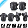 Knee Pads Set 6 Protector Kit Knee Pads Elbow Pads Wrist Guards Protective Equipment Set Safety Protection Pads for Skateboard Cycling Riding