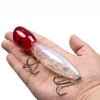 14cm / 5.5 Inch Big Popper Lure Plastic Hard Fishing Popper Lure Bait Crankbait with Treble Hooks