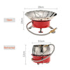 Outdoor Portable Retracted Windproof Camping Backpacking Gas Stove Camping Equipment for Flat Butane Gas Cartridge