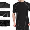 Lixada Men Short Sleeves Quick Drying Breathable Sports T-shirt Compression Shirt for Indoor & Outdoor Workout Fitness