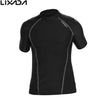 Lixada Men Short Sleeves Quick Drying Breathable Sports T-shirt Compression Shirt for Indoor & Outdoor Workout Fitness