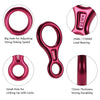 Lixada 35KN Rescue Figure 8 Descender Outdoor O-ring Hook Rappel Device for Rappelling Belaying Rock Climbing