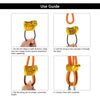 Lixada Double Slot ATC Belay Rappel Device Outdoor Rock Climbing Carabiners Abseiling Downhill Safety Ring Belay Device Climbing Equipment