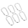 Lixada Pack of 6 Aluminum Carabiner Clip D-ring Locking Carabiner Keychain Hook