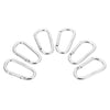 Lixada Pack of 6 Aluminum Carabiner Clip D-ring Locking Carabiner Keychain Hook