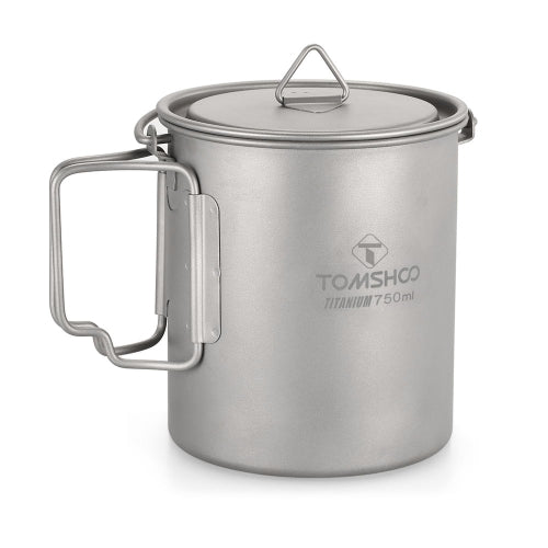 Tomshoo Portable Ultralight 750ml وعاء التيتانيوم