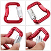 Lixada Outdoor Safety Rock Climbing Equipment Master Hook 18KN Paragliding Paraglider Parachute Clip Locking Carabiner