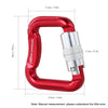 Lixada Outdoor Safety Rock Climbing Equipment Master Hook 18KN Paragliding Paraglider Parachute Clip Locking Carabiner