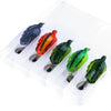 5PCS/Box 13.4g/5.5cm Simulation Tortoise Lures Artificial Soft Bait with Spoon Sequins Fishing Lure Blackfish Soft Lure