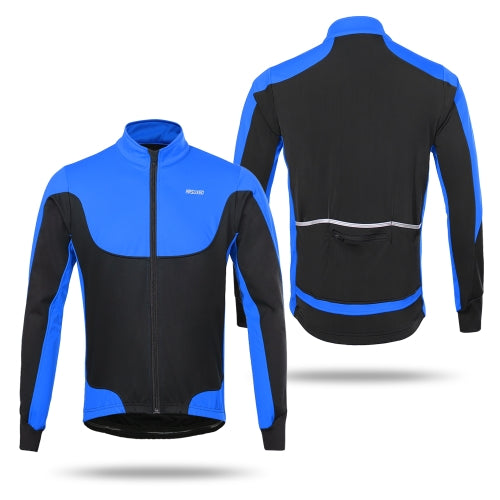 Arsuxeo Men's Windproof Thermal Fleece Lined Winter Cycling Jacket Outdoor Sport Coat Riding Long Sleeve Jersey