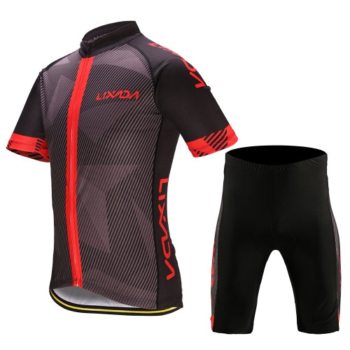 Lixada Men's Cycling Clothes Set Quick Dry Short Sleeve Bicycle Jersey Shirt Tops 3D Cushion Padded Riding Shorts Tights Pants