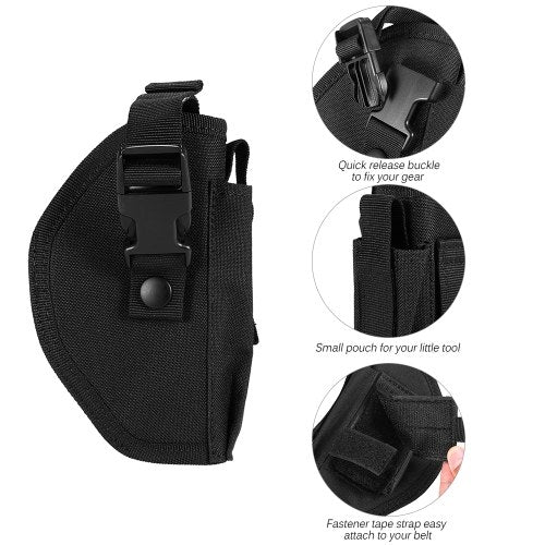 Lixada Portable Gear holster Right Left 6.3 Inch Concealed Carry Holster Waistband Holster with Clip