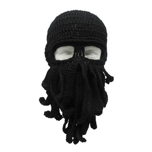 Funny Winter Warm Octopus Mustache Hat