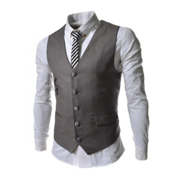 Zogaa 2020 New Men's Stylish Europe Casual Vest - Gray