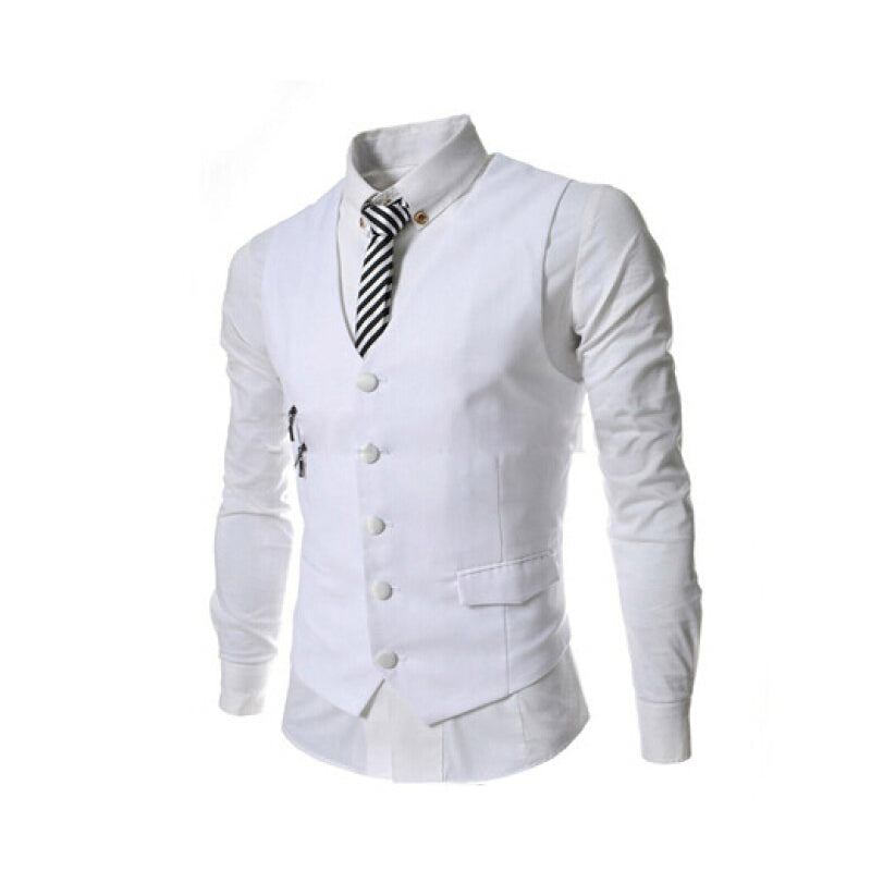 Zogaa 2020 New Men's Stylish Europe Casual Vest - White