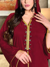 Muslim with Diamond Lapel Long Sleeve Kaftan