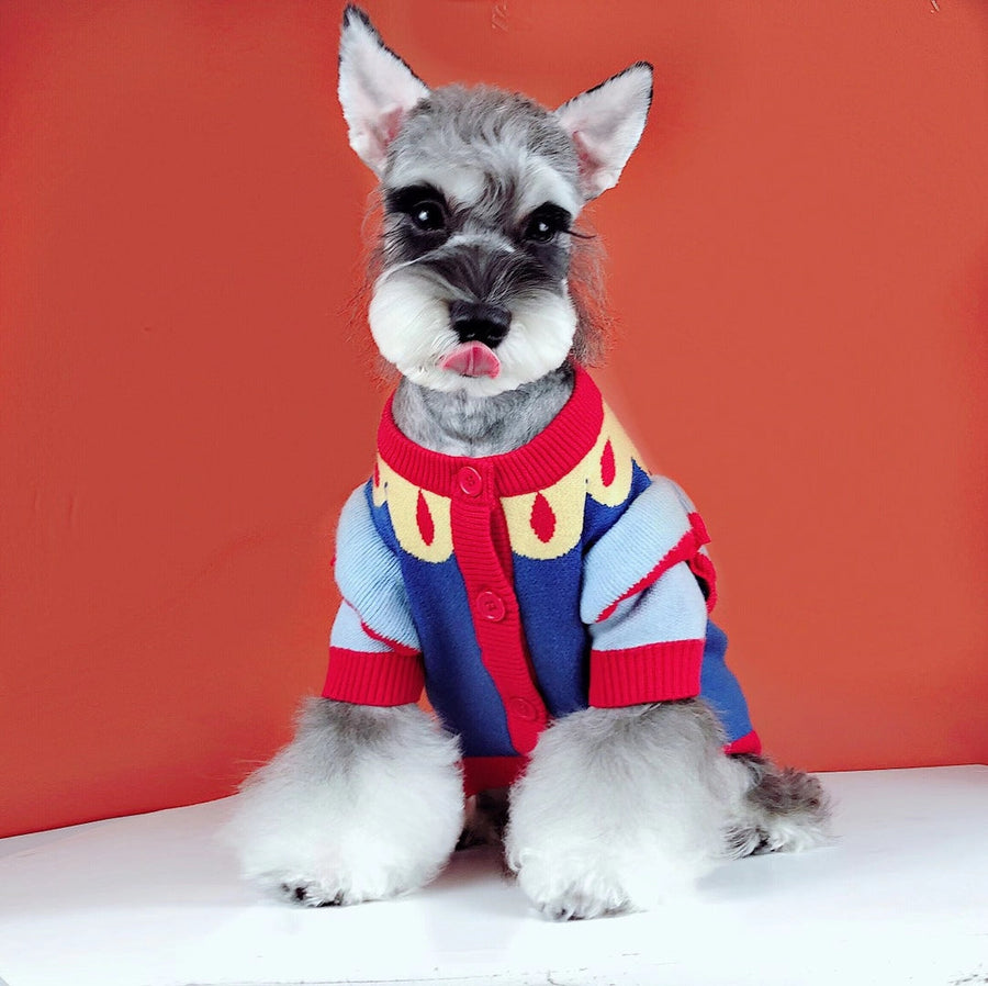 Pet trendy brand autumn and winter clothes Teddy Bichon Fadou Schnauzer clothes Christmas Snow White dog clothes