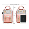 Waterproof Backpack with USB Port - Pink