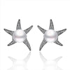 E034 Mixed order brilliant tiny artificial pearl earrings