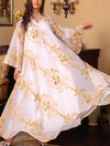 Ethnic Pattern Embroidery Long Sleeve Kaftan