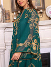 Ethnic Pattern Embroidery Long Sleeve Kaftan