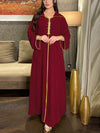 Muslim with Diamond Lapel Long Sleeve Kaftan