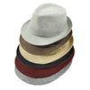 Fashion Men Women Casual Fedora Hat Pinched Crown Beach Sun Cap Panama Hat Unisex