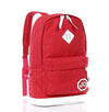 Fashion Unisex Rucksack Canvas Backpack Polka Dot Student School Satchel Bag Red