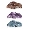 4 Pcs Set Cosmetic Bags Multifunction Make Up Cases Leopard Shell Shape Blue