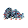 4 Pcs Set Cosmetic Bags Multifunction Make Up Cases Leopard Shell Shape Blue