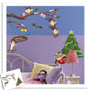 2pcs Lovely Monkey Christmas Removable Wall Stickers Art Decals Mural DIY Wallpaper for Room Decal 25 * 70cm