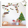 2pcs Lovely Monkey Christmas Removable Wall Stickers Art Decals Mural DIY Wallpaper for Room Decal 25 * 70cm