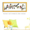 DIY Handmade Needlework Cross Stitch Set Embroidery Kit Precise Printed Bullfinches Pattern Cross-Stitching 68 * 26cm Home Decoration