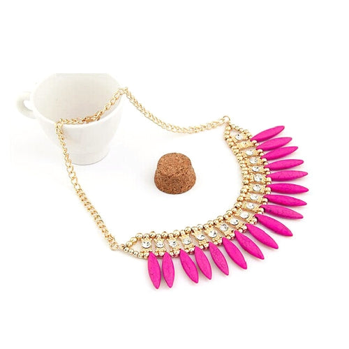 Fashion Crystal Pendant Chain Choker Chunky Bib Necklace for Women Girls