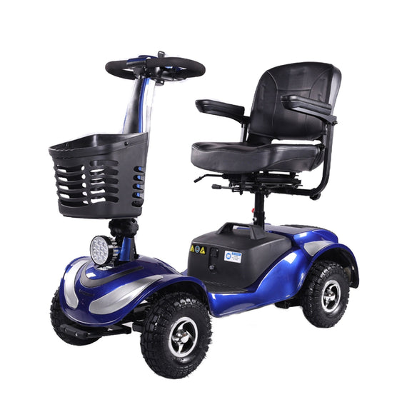 M16 400W 31 Miles 4-Wheel Mobility Scooter - Blue