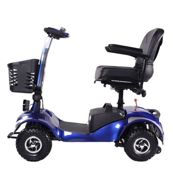 M16 400W 31 Miles 4-Wheel Mobility Scooter - Blue