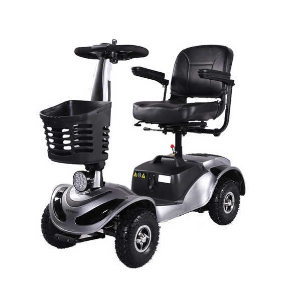 M16 400W 31 Miles 4-Wheel Mobility Scooter - Silver