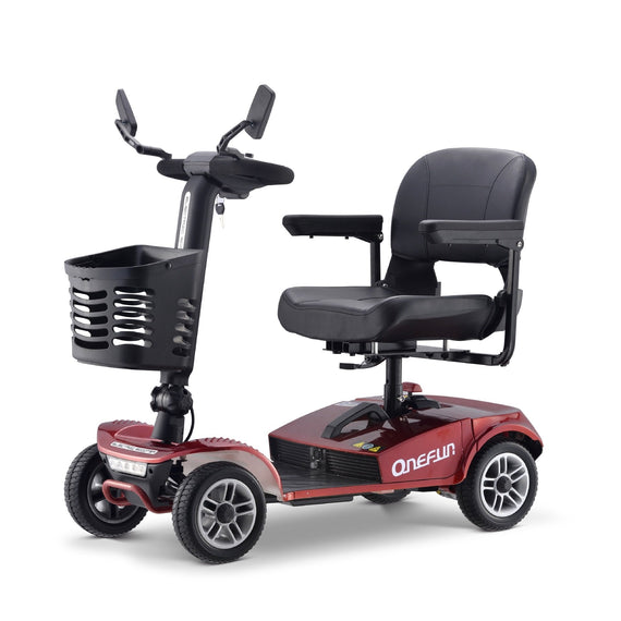 M18 350W 31 Miles 4-Wheel Mobility Scooter - Red