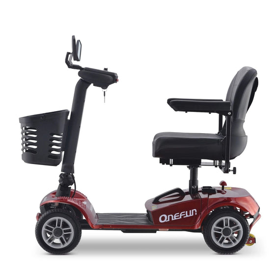 M18 350W 31 Miles 4-Wheel Mobility Scooter - Red